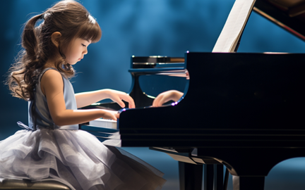 ピアノを弾く少女
